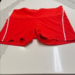 Athleta Red Women's Athletic Shorts Never Worn 4.5” Inseam Poly Spandex